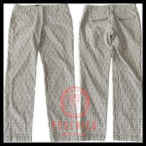 Peserico Brown/Cream Geo Print Skinny Cuffed Crop Pant (S/4-6)